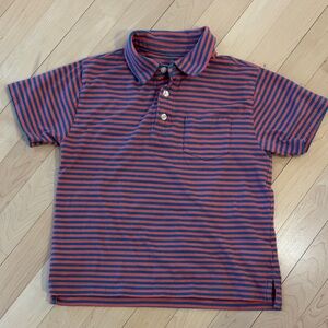 Crewcuts Kids Polo Shirt - Navy and Coral Stripes